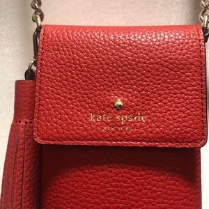 Kate Spade Red Leather Crossbody Purse